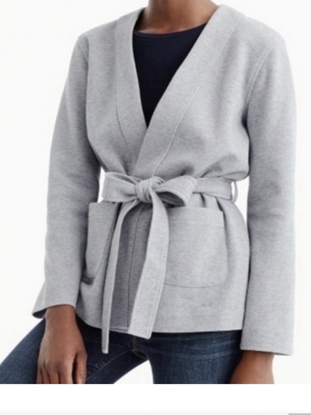 J. Crew Belted Knit Jacket